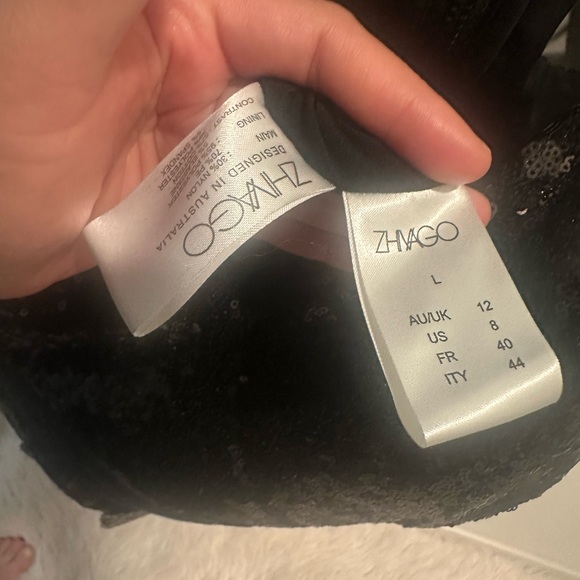 Zhivago Siempre Viva dress- black sequins US/8 L - Picture 7 of 8